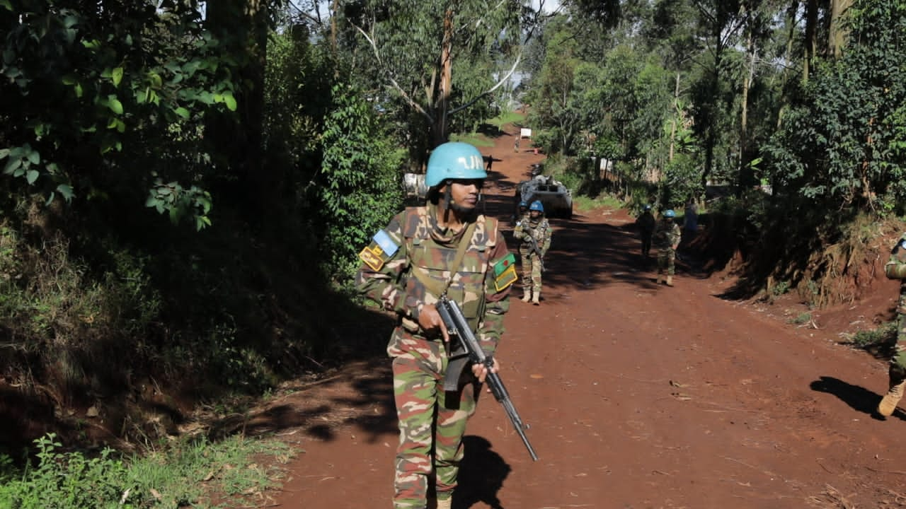 Ituri: A Bule dans le territoire de Djugu,les casques bleus de la MONUSCO empêchent des miliciens de la Codeco d’attaquer le camp de déplacés (Jean-Tobie Okala)