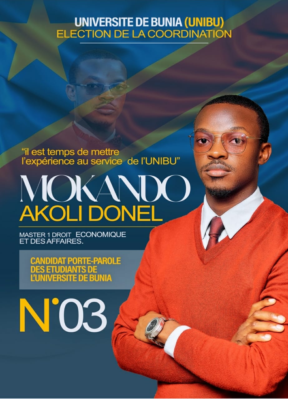 Mokando Akoli Donel, l’homme de l’expérience pour défendre les intérêts des étudiants de l’UNIBU