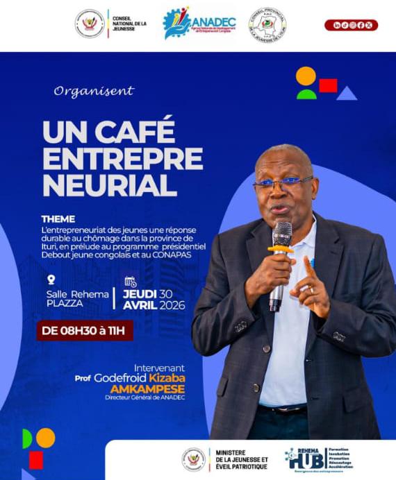 Bunia accueille le DG de l’ANADEC pour booster l’entrepreneuriat des jeunes