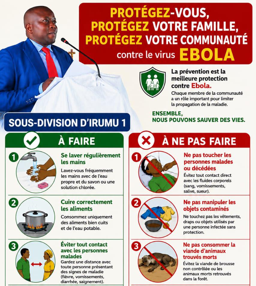 Irumu : la sous-division Irumu 1 renforce les mesures barrières contre Ebola dans les écoles