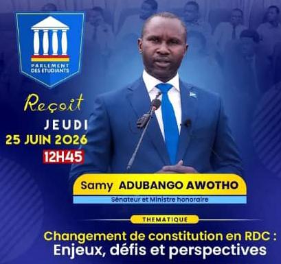 Réforme constitutionnelle : Samy Adubang&rsquo;o Awotho face à la jeunesse estudiantine de Kinshasa