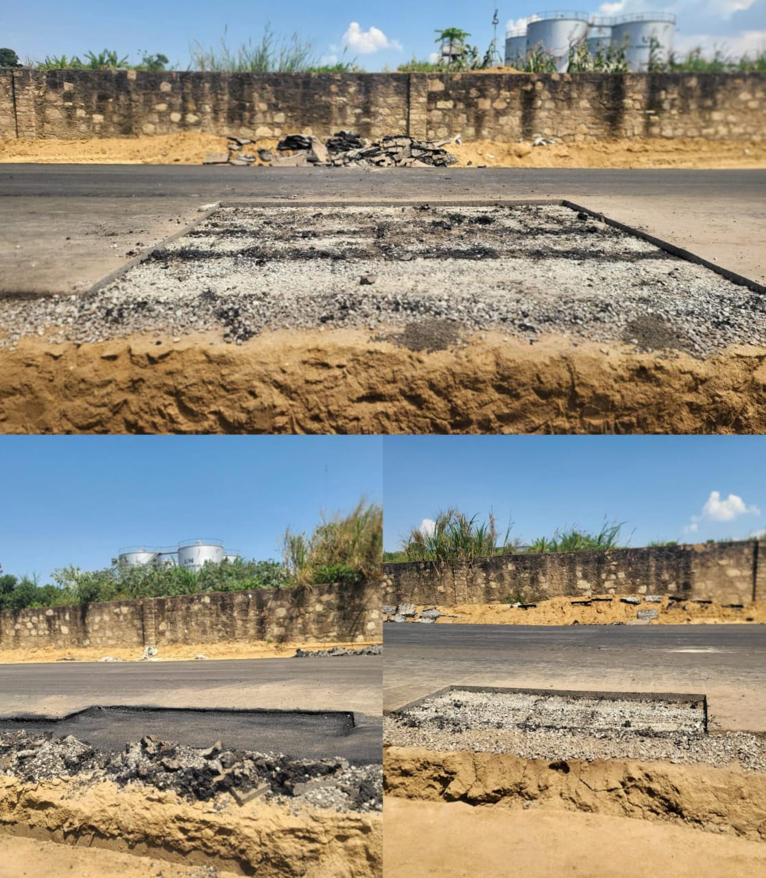 Route Aéroport de Bunia : la qualité des travaux d&rsquo;asphaltage de Mont-Gabao vivement remise en cause