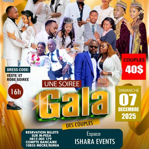 Bunia : Plus de 120 couples inscrits à la soirée de gala couples de Zachée Tikamanyire, l’organisateur se dit très satisfait