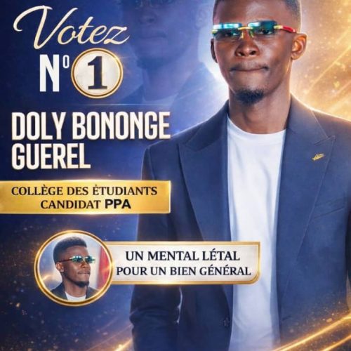 UNIBU : Doly Bononge Guerel, un candidat déterminé au poste de Porte-parole adjoint