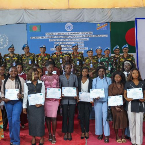 Bunia : 40 jeunes certifiés par la MONUSCO après des formations en informatique et en maintenance des générateurs pour lutter contre le chômage