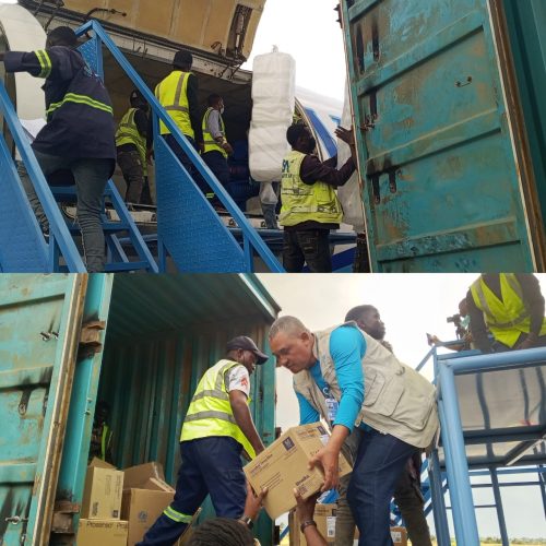 Ebola en Ituri : plus de 16 tonnes de kits médicaux réceptionnés à l’aéroport de Bunia pour renforcer la riposte