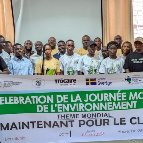 Journée mondiale de l’environnement : à Bunia, étudiants et jeunes leaders plaident pour le reboisement et la préservation de la flore iturienne